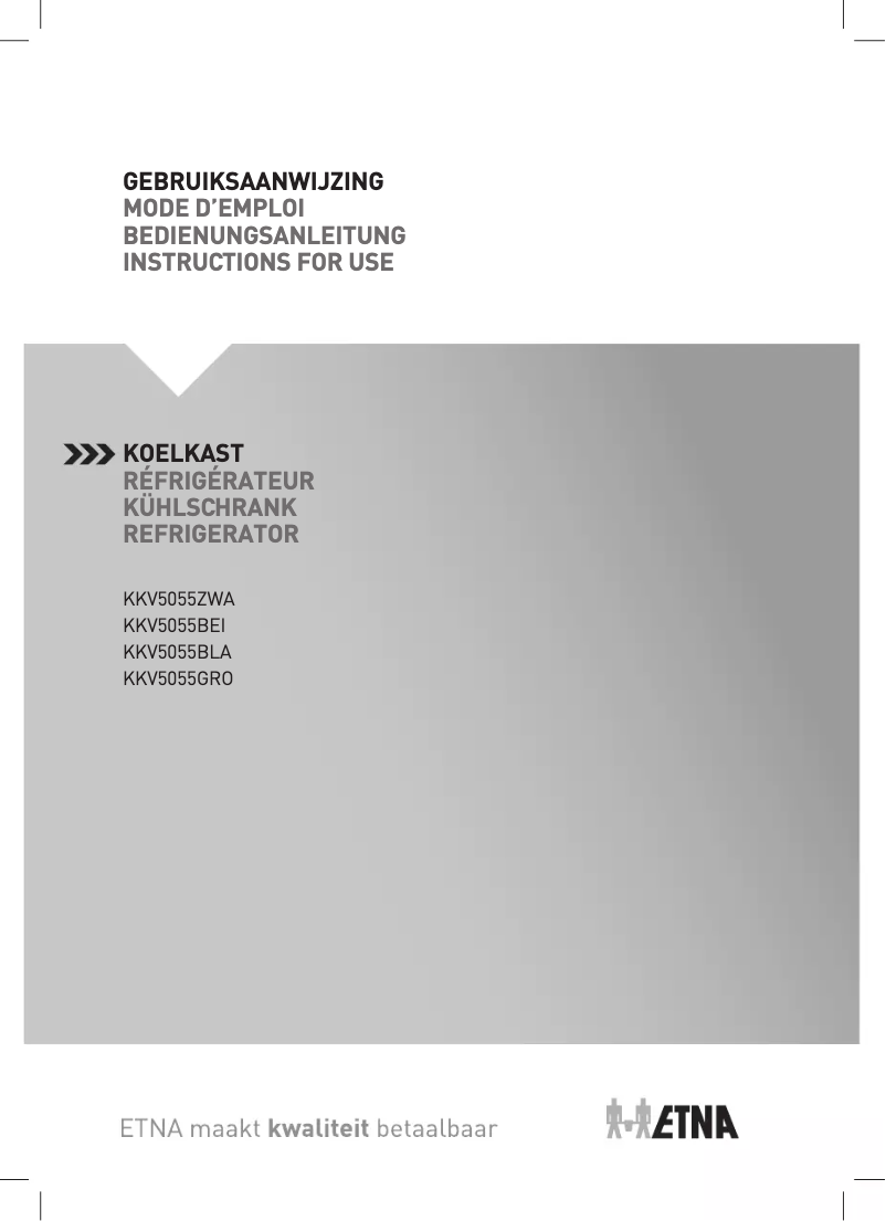 Page 1 de la notice Manuel utilisateur Etna KKV5055ZWA