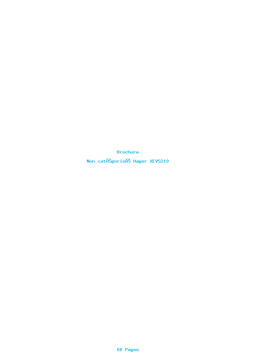 Image de la première page du manuel de l'appareil XEVS210