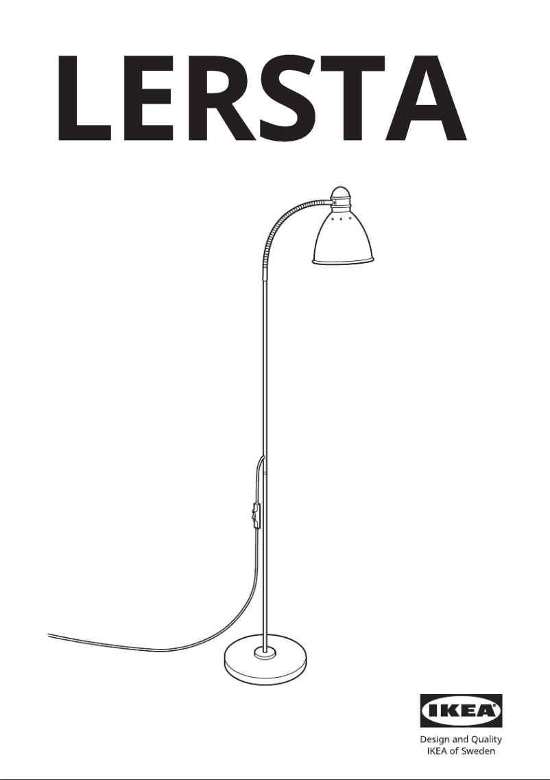 Page 1 de la notice Manuel utilisateur Ikea LERSTA 105.254.27