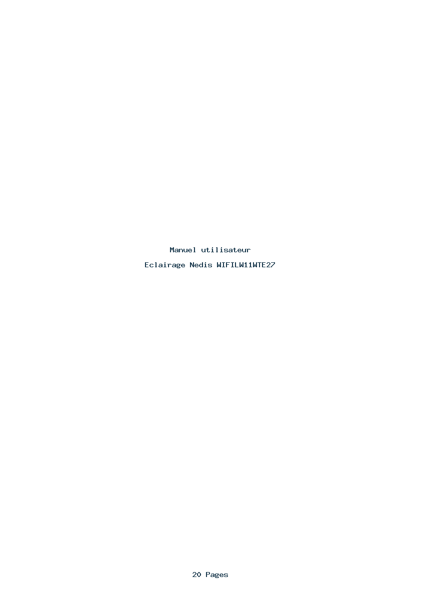 Page 1 de la notice Manuel utilisateur Nedis WIFILW11WTE27