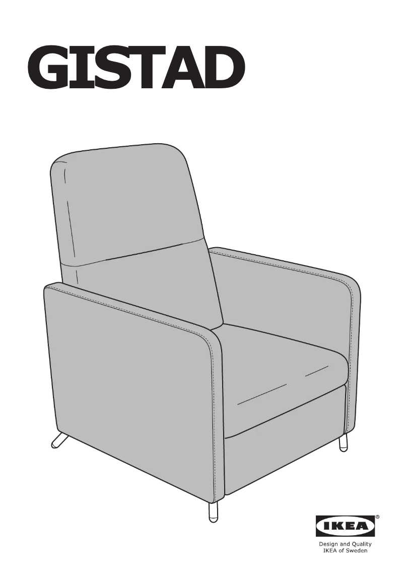 Page 1 de la notice Manuel utilisateur Ikea GISTAD 204.504.26