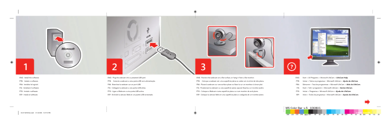 Page 1 de la notice Manuel utilisateur Microsoft LifeCam VX-1000