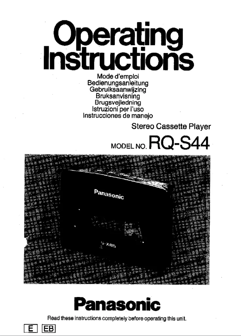 Page 1 de la notice Manuel utilisateur Panasonic RQ-S44