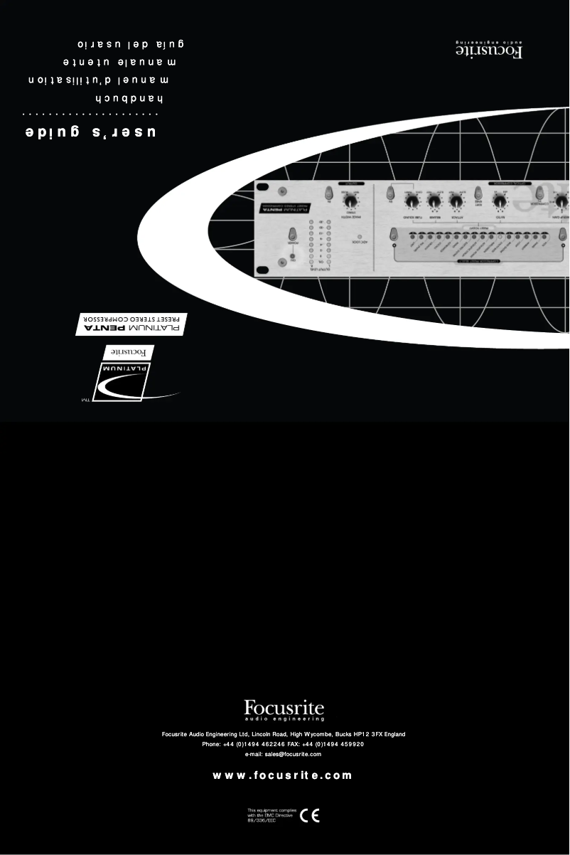 Página 1 del manual Manual de usuario Focusrite Platinum Penta
