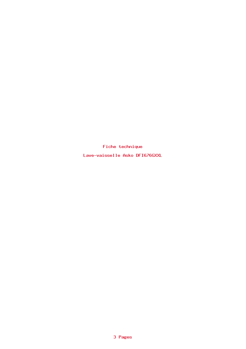 Image de la première page du manuel de l'appareil DFI676GXXL