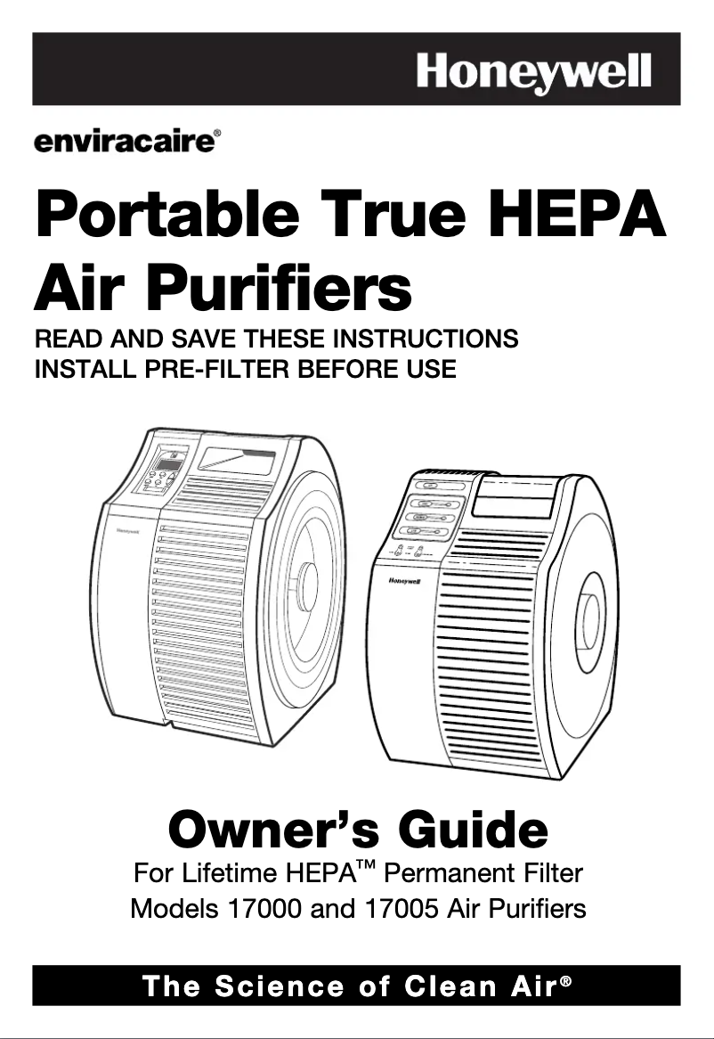 Page 1 de la notice Manuel utilisateur Honeywell 17000-S