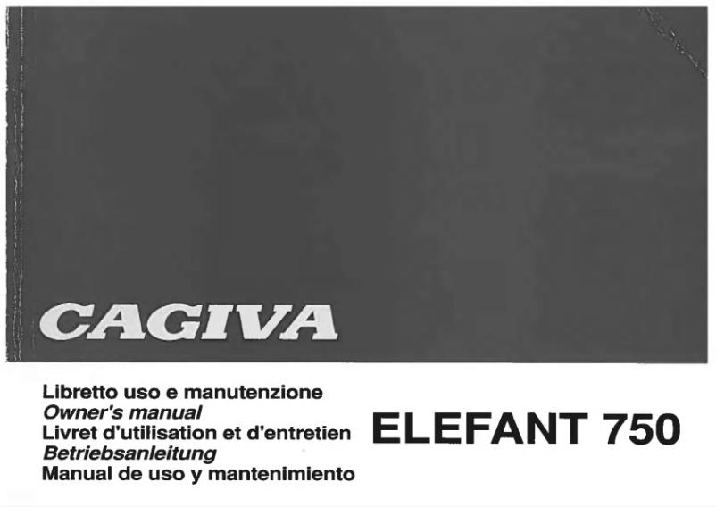 Página 1 del manual Manual de usuario Cagiva Elefant 750 (1997) 