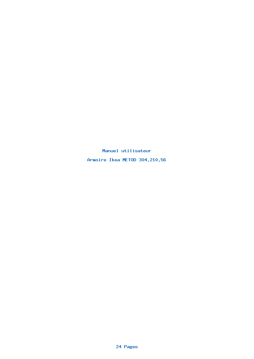 Page 1 de la notice Manuel utilisateur Ikea METOD 304.210.56