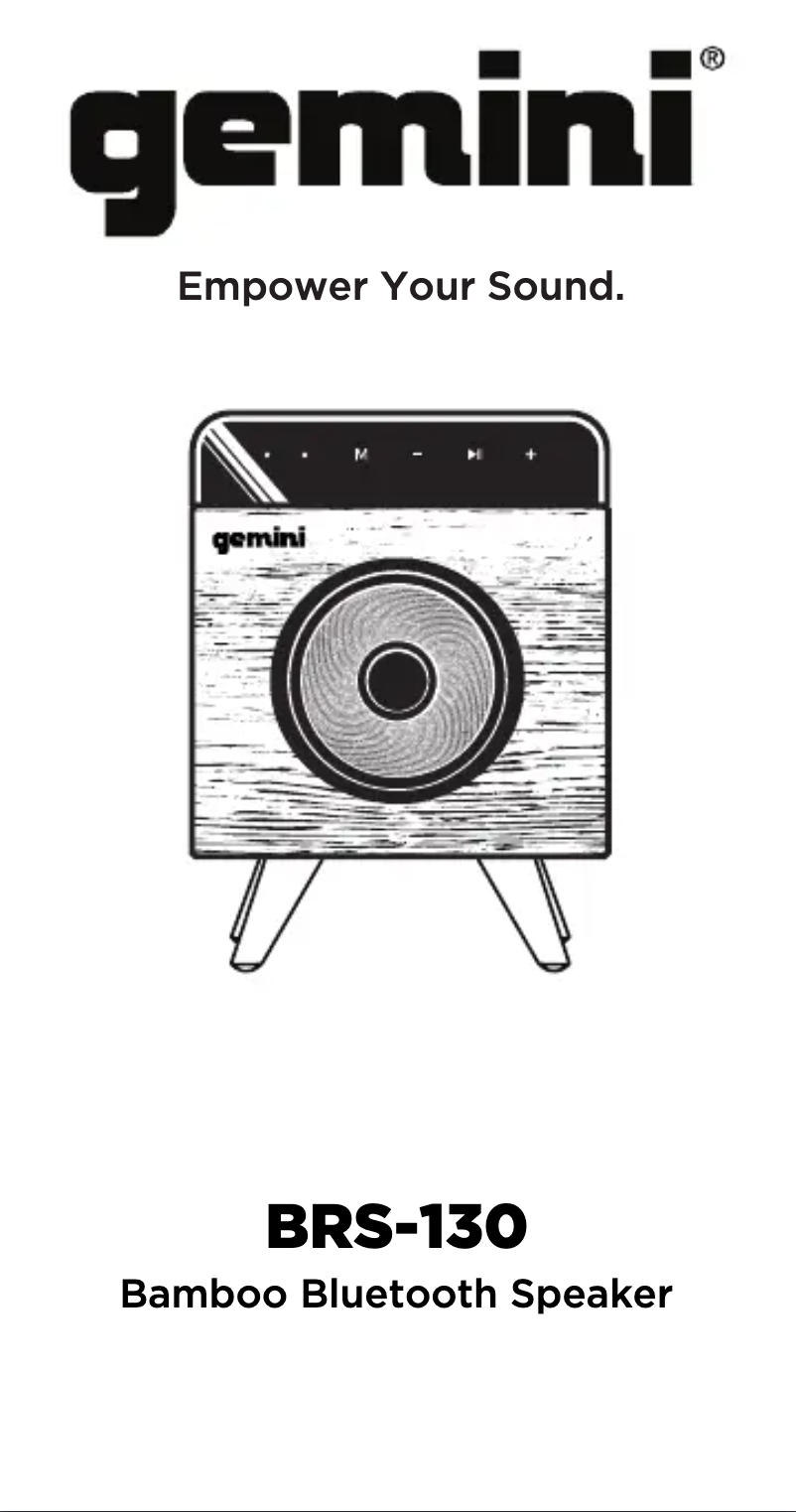 Página 1 del manual Manual de usuario Gemini BRS-130