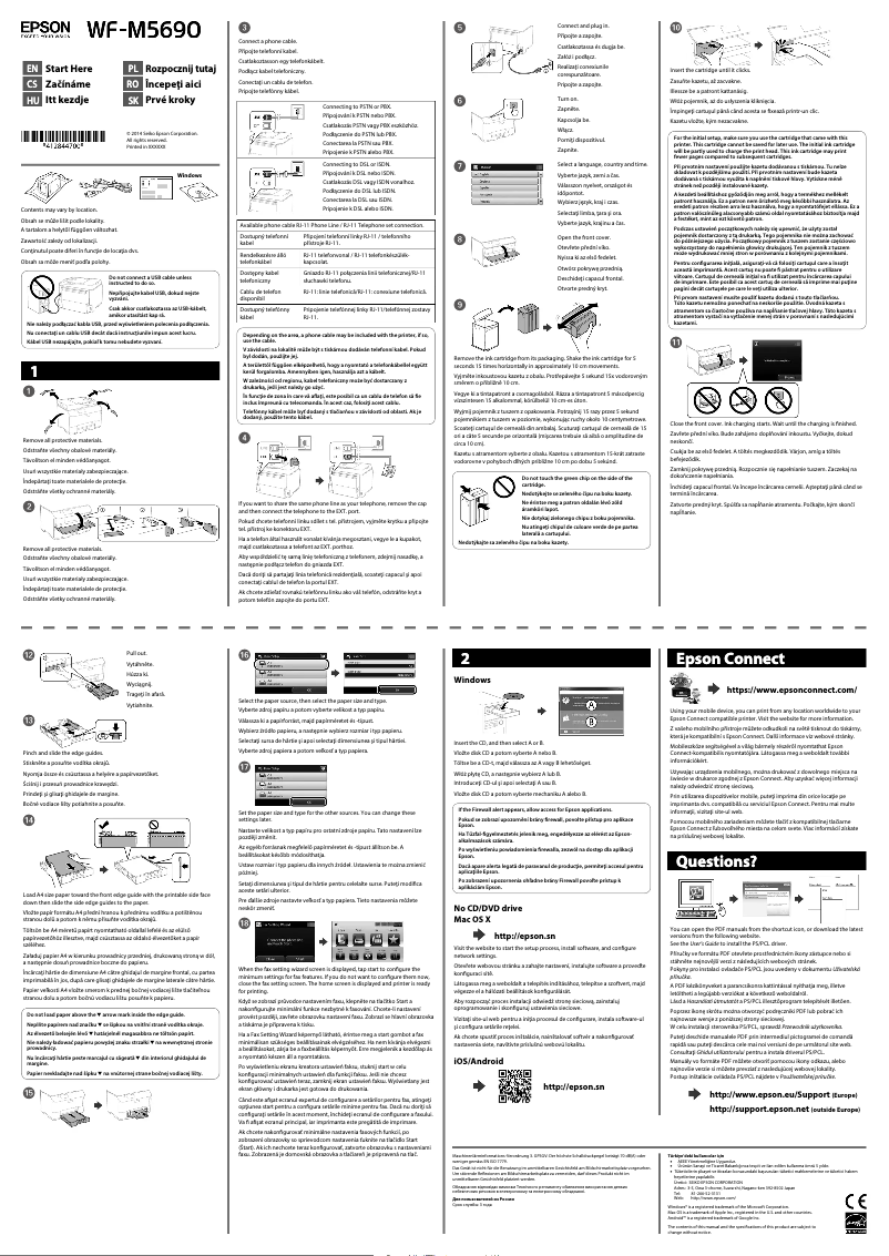 Página 1 del manual Guía de instalación Epson WorkForce Pro WF-M5690DWF
