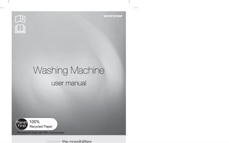 Página 1 del manual Manual de usuario Samsung WD10F7S7SRP