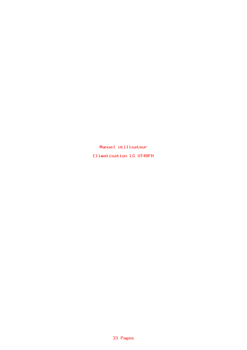 Page 1 de la notice Manuel utilisateur LG UT48FH