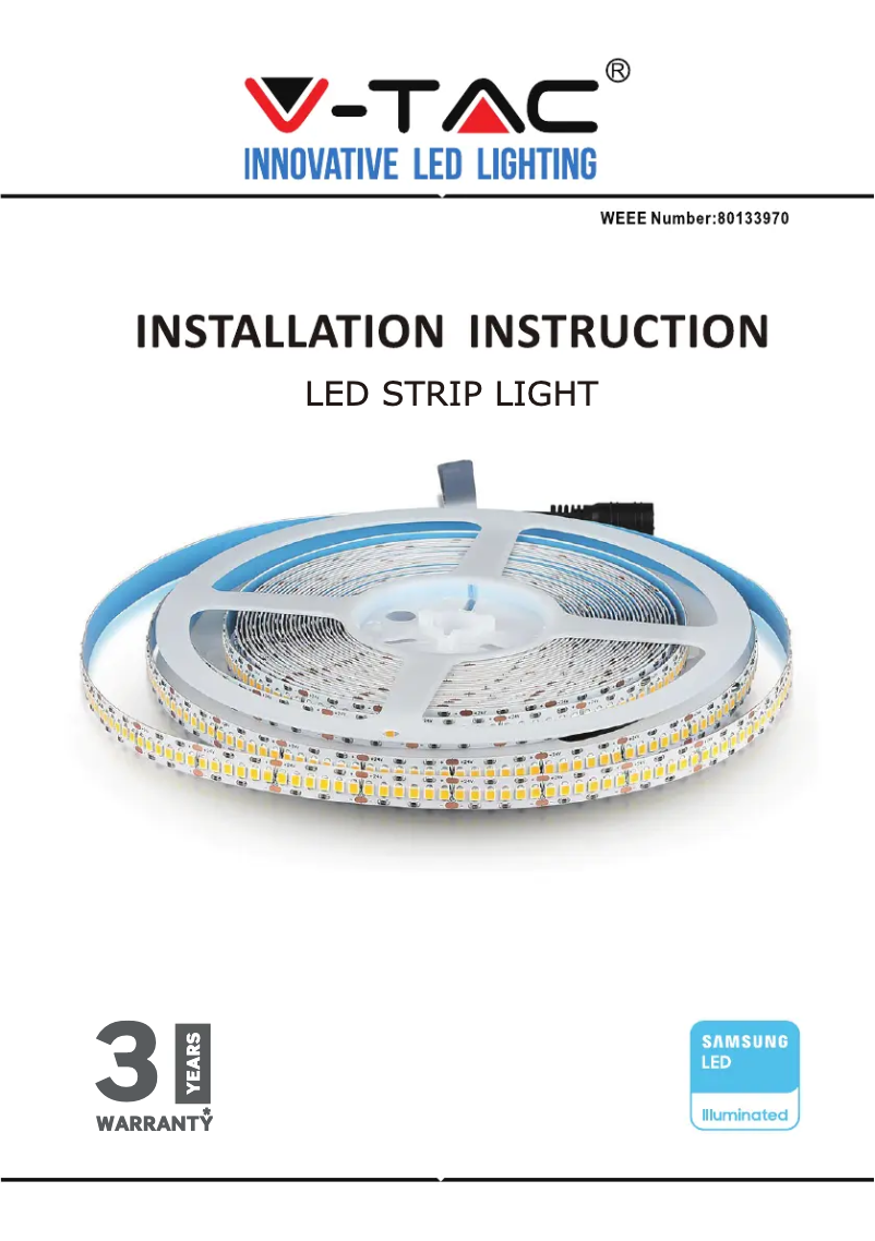 Page 1 de la notice Manuel utilisateur V-TAC VT-5-120