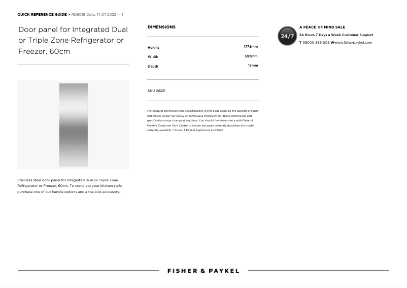 Página 1 del manual Manual de usuario Fisher & Paykel RD6019