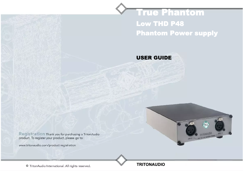 Página 1 del manual Manual de usuario Triton True Phantom