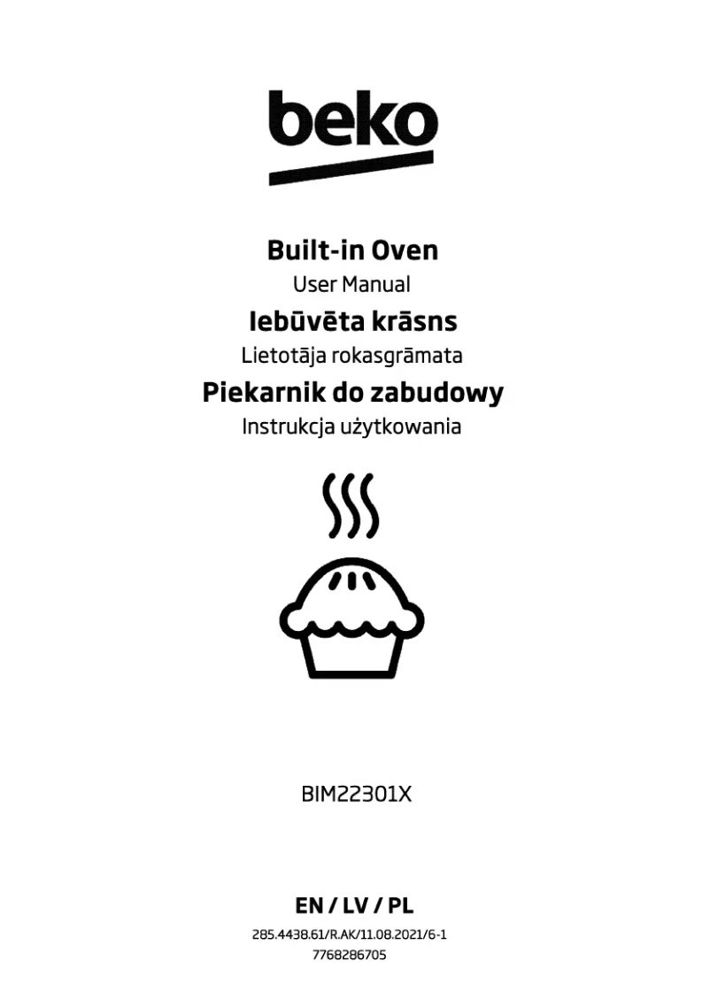 Page 1 de la notice Fiche technique Beko BIM22301X
