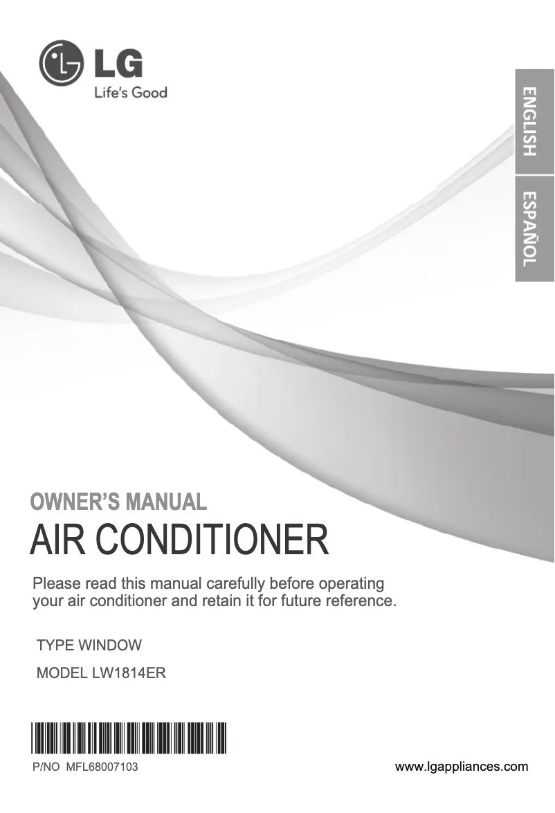 Page 1 de la notice Manuel utilisateur LG LW1814ER