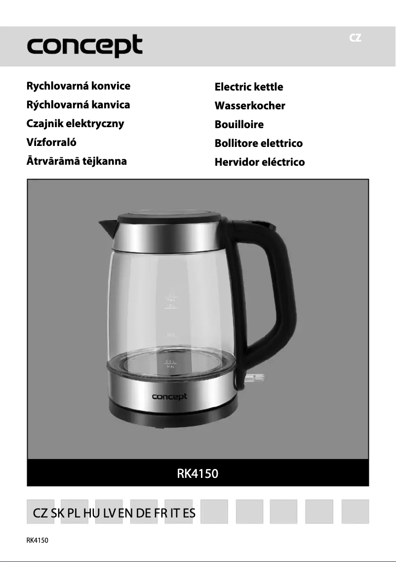 Page 1 de la notice Manuel utilisateur Concept RK4150