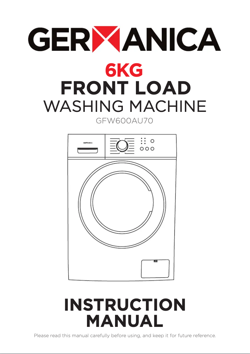 Page 1 de la notice Manuel utilisateur Germanica GFW600AU70