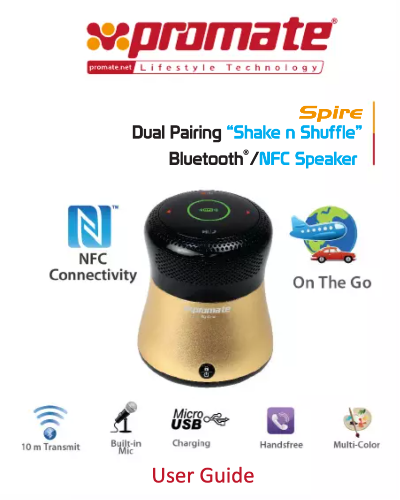 Page 1 de la notice Manuel utilisateur Promate Spire