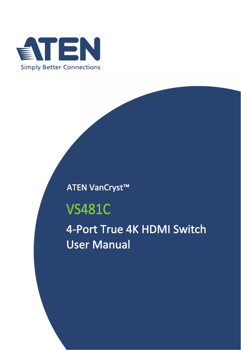 Page 1 de la notice Manuel utilisateur ATen VS481