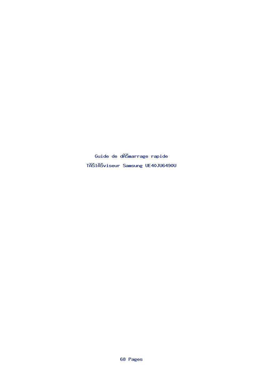 Image de la première page du manuel de l'appareil UE40JU6490U