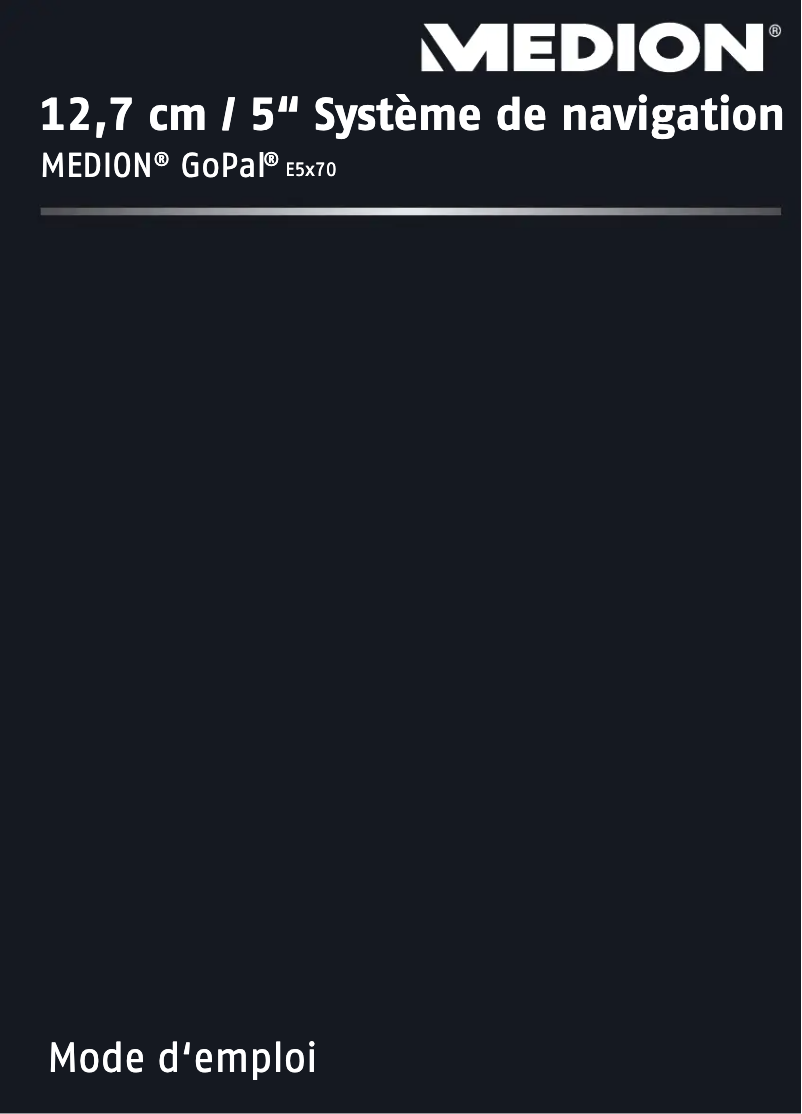 Page 1 de la notice Manuel utilisateur Medion GoPal E5270 M40