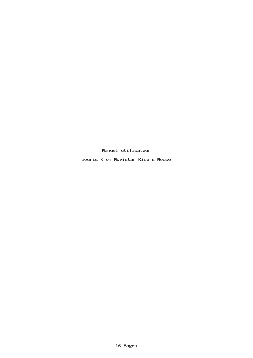 Page 1 de la notice Manuel utilisateur Krom Movistar Riders Mouse