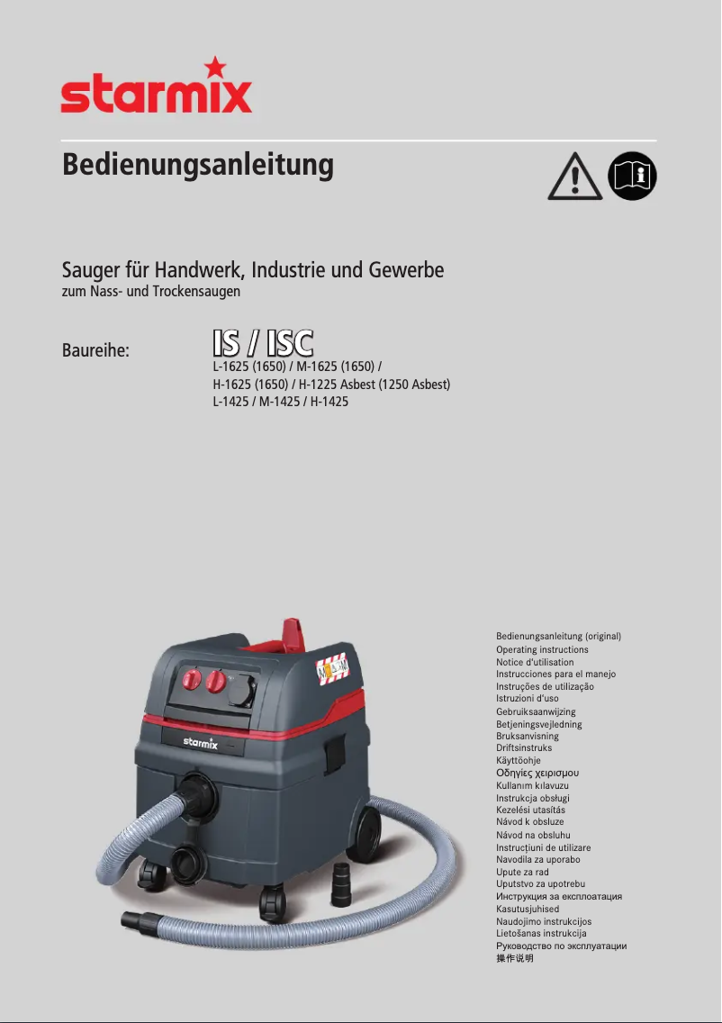 Page 1 de la notice Manuel utilisateur Starmix ISC L-1625