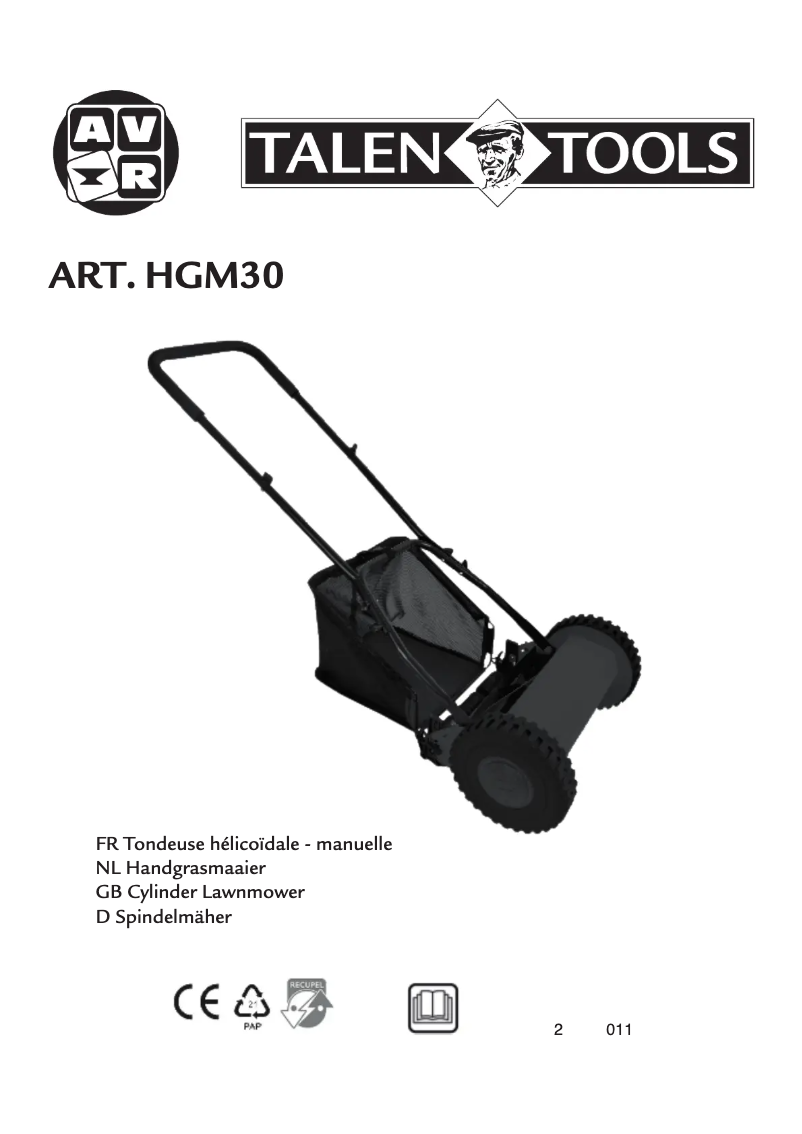 Page 1 de la notice Manuel utilisateur Talen Tools HGM30