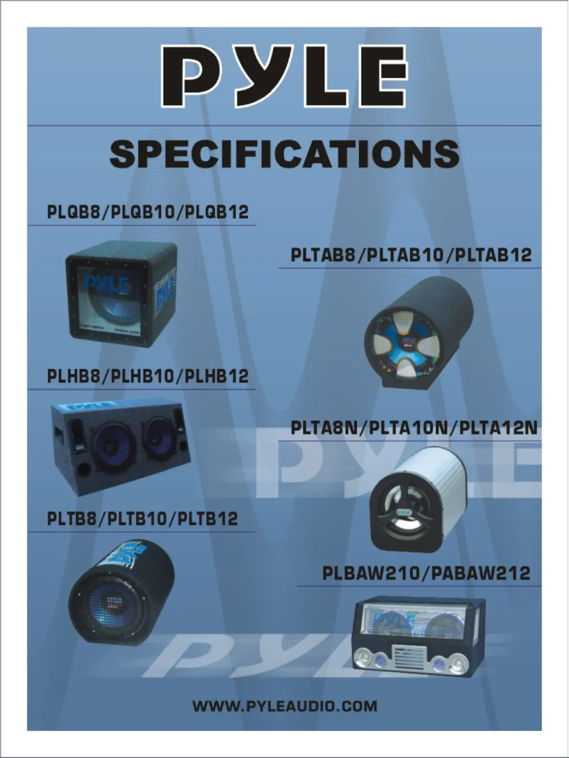 Page 1 of the manual User Manual Pyle PLQB12