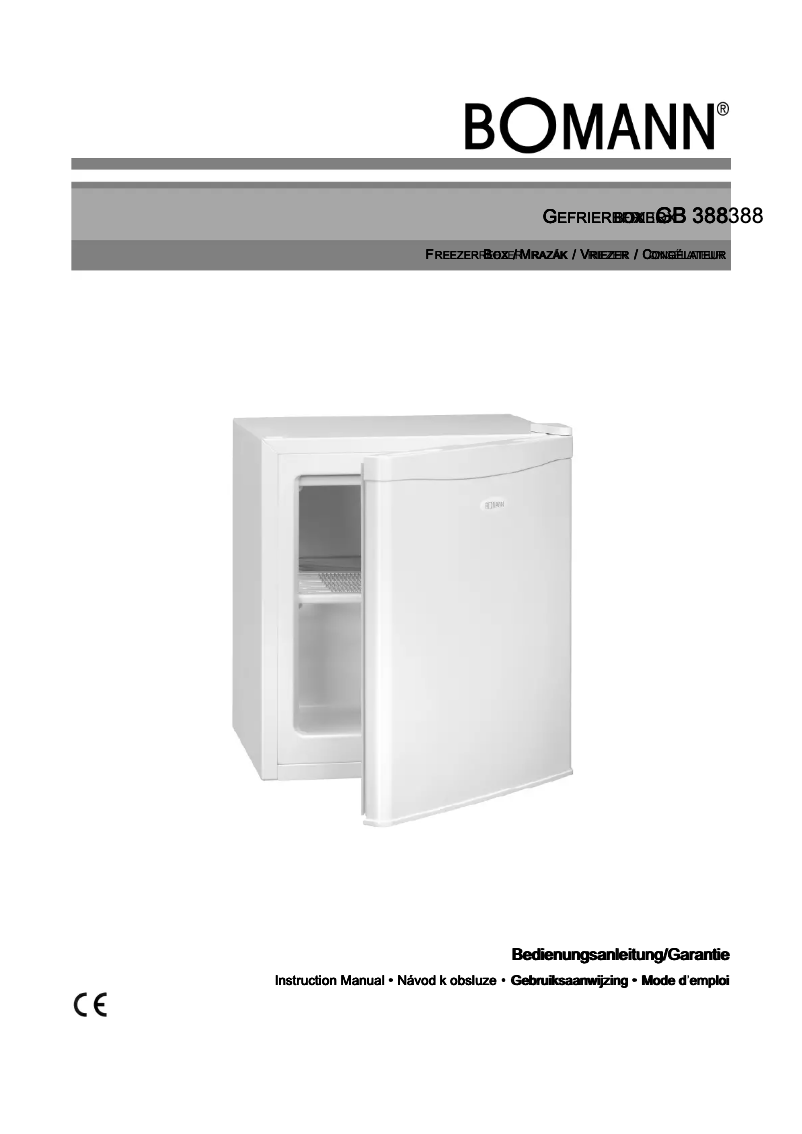 Page 1 de la notice Manuel utilisateur Bomann GB 388