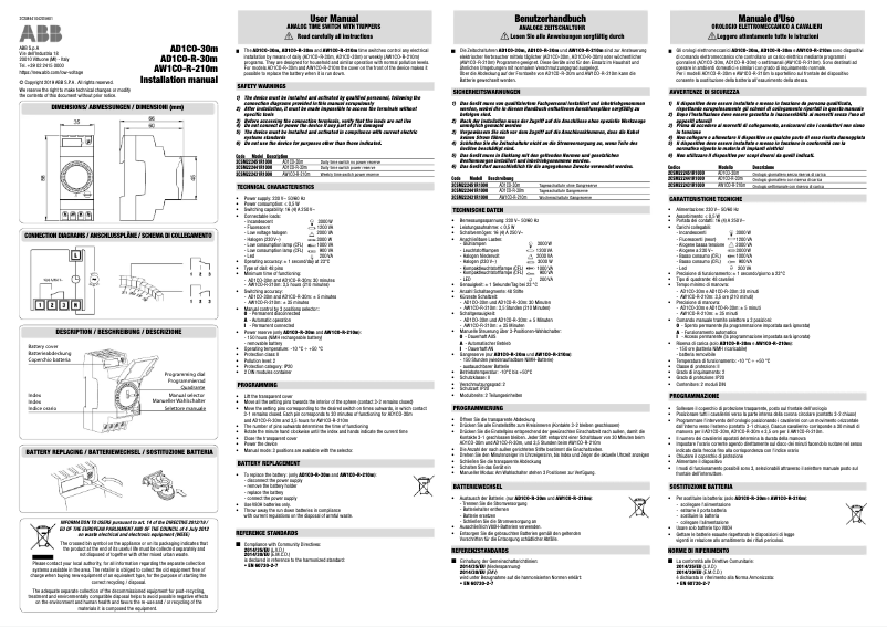 Page 1 de la notice Manuel utilisateur ABB AW1CO-R-210m