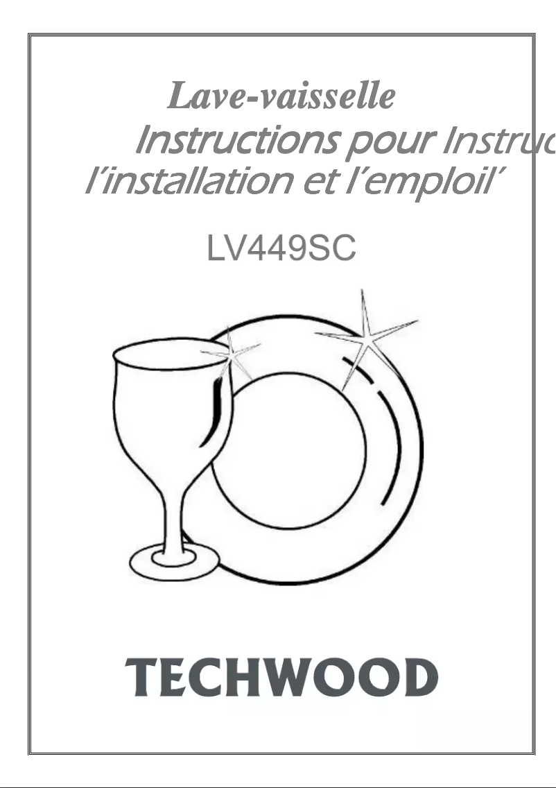 Page 1 de la notice Manuel utilisateur Techwood LV449SC