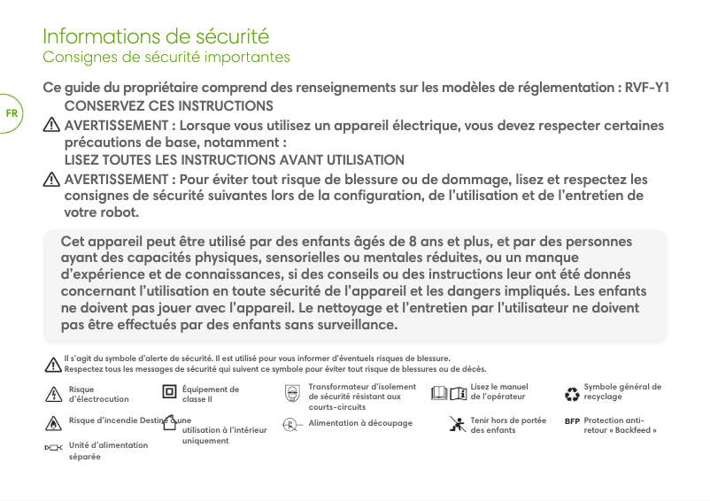 Page 1 of the manual User Manual iRobot Roomba Combo