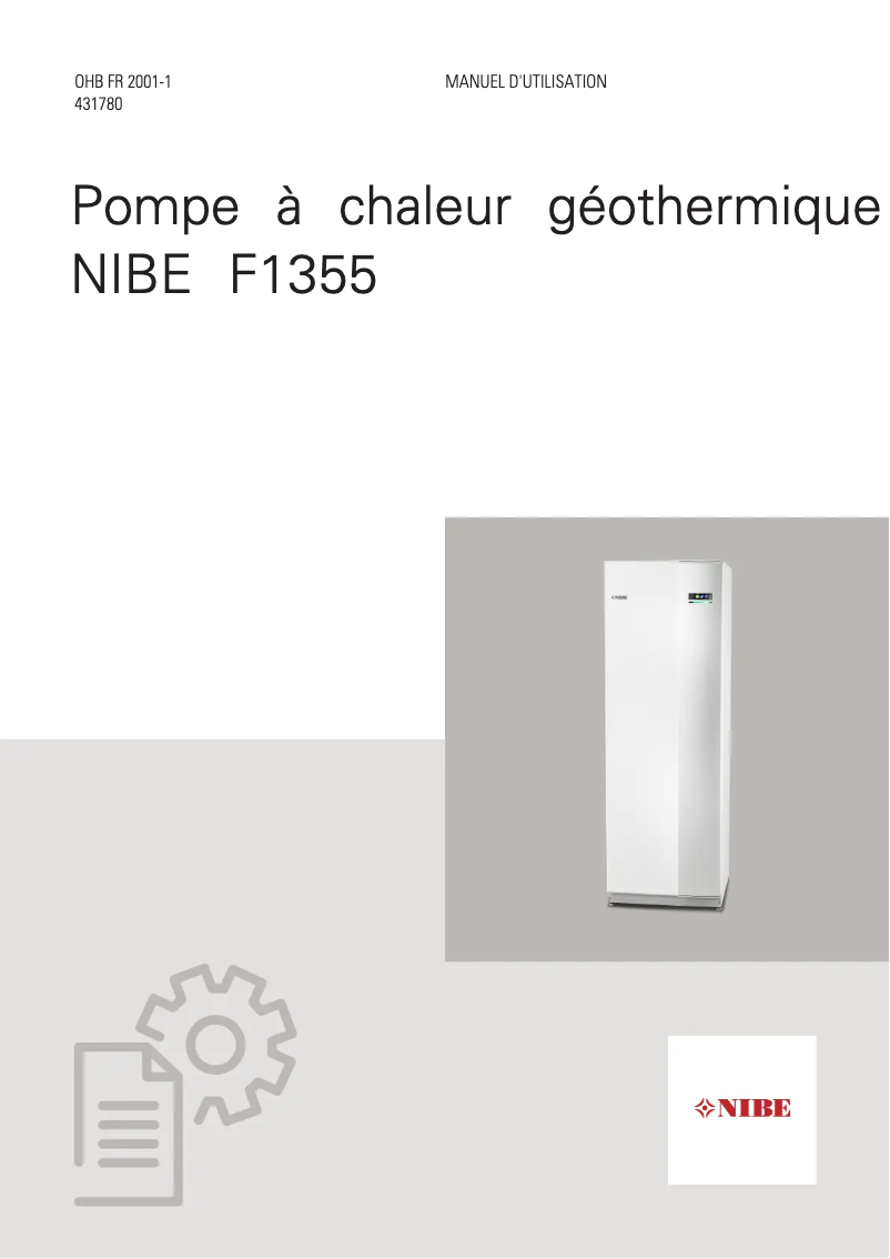 Page 1 de la notice Manuel utilisateur Nibe F1355