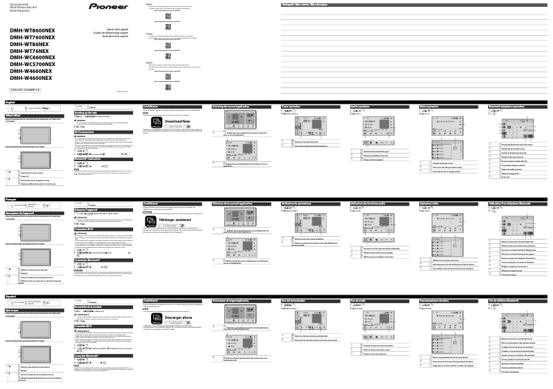Página 1 del manual Guía de inicio rápido Pioneer DMH-WT86NEX