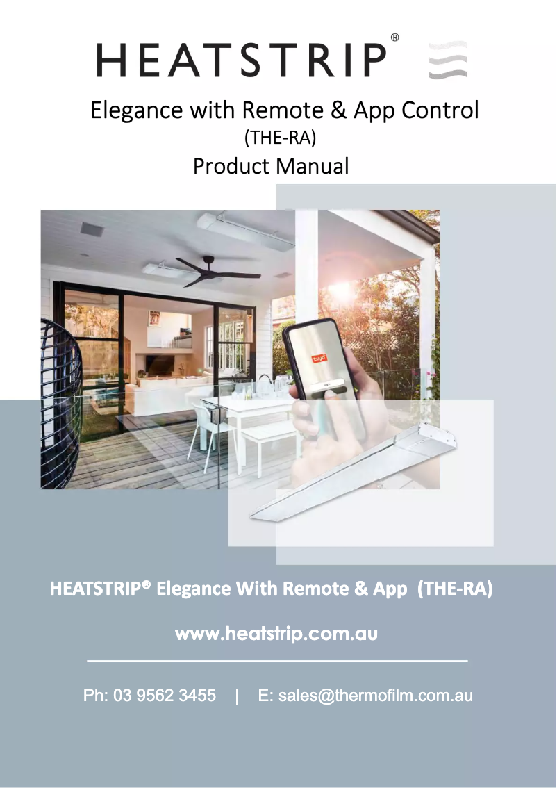Página 1 del manual Manual de usuario Heatstrip Elegance THE3200RA