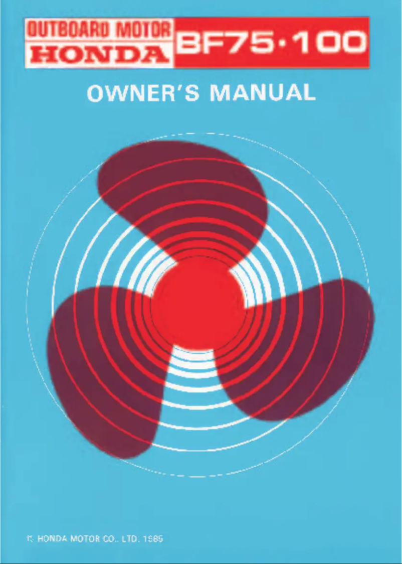 Page 1 de la notice Manuel utilisateur Honda BF75 (1986)