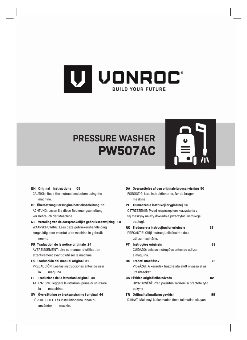 Page 1 of the manual User Manual Vonroc PW507AC