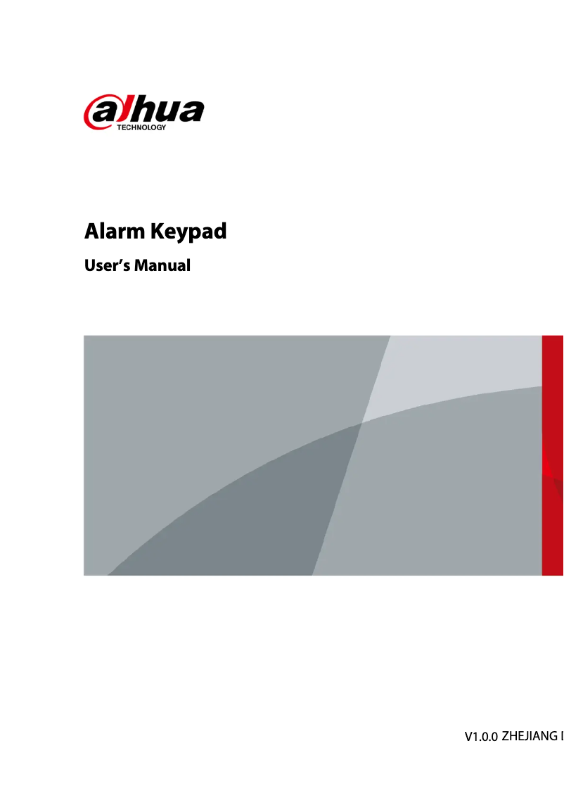 Page 1 de la notice Manuel utilisateur Dahua Technology ARK50C-R