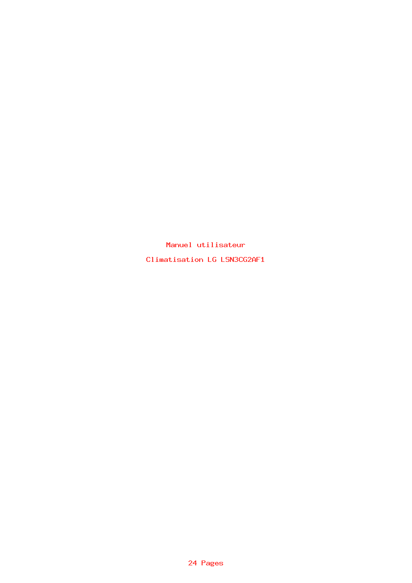 Page 1 de la notice Manuel utilisateur LG LSN3CG2AF1