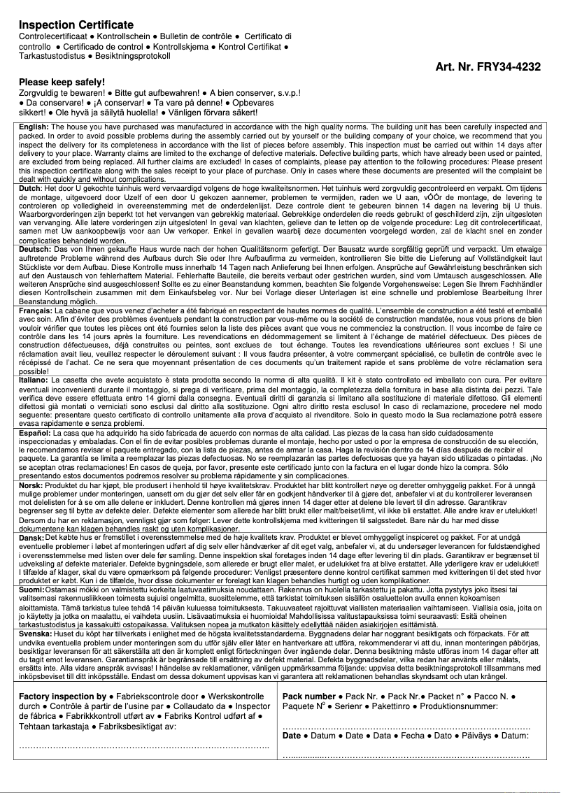 Page 1 of the manual User Manual Palmako Claudia