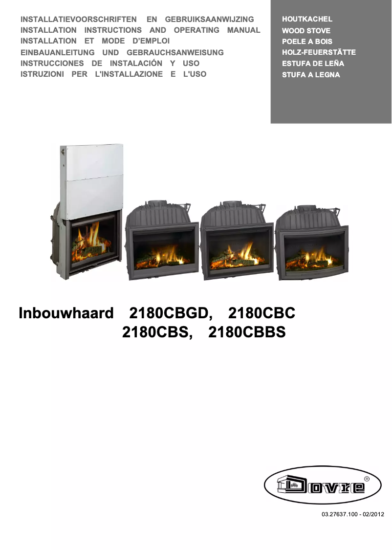 Page 1 de la notice Manuel utilisateur Dovre 2180CBS