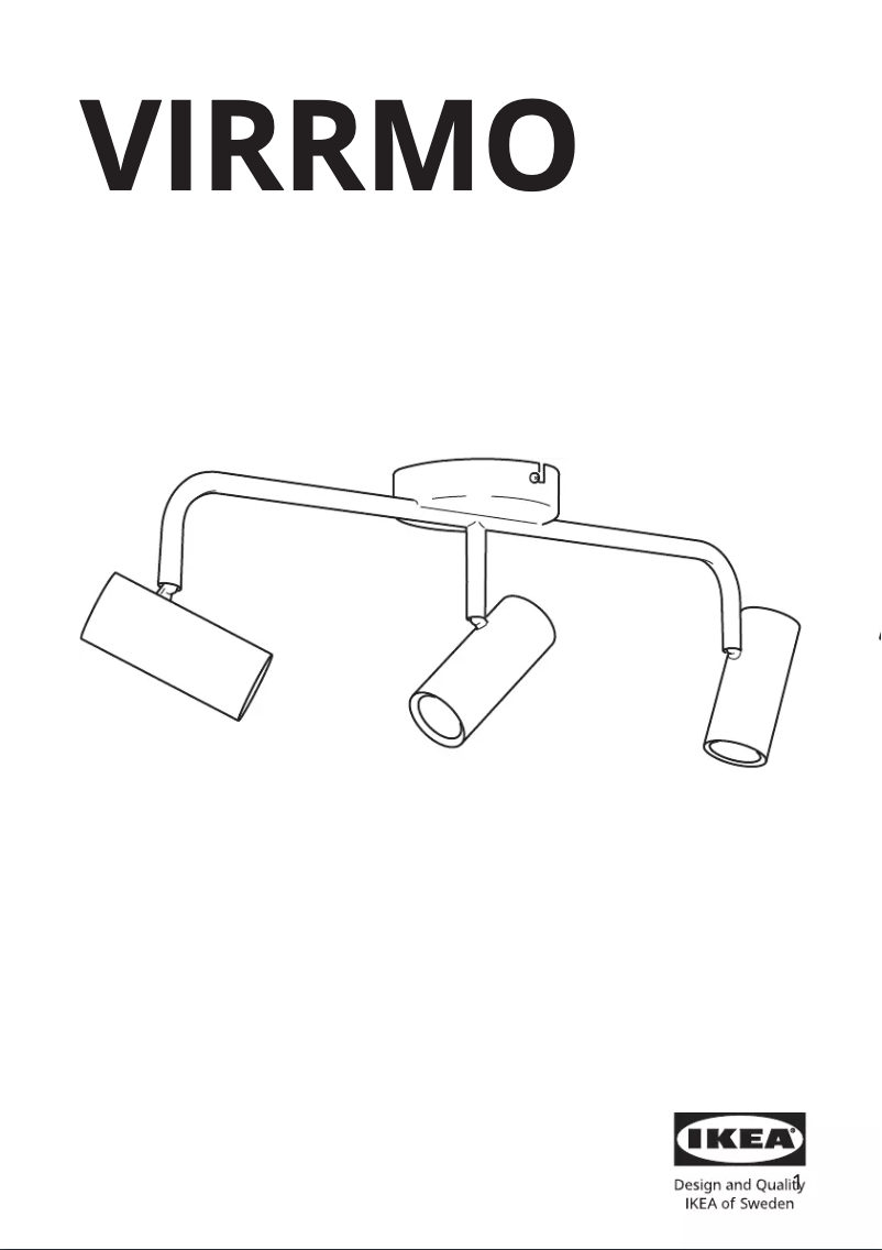 Page 1 de la notice Instructions / montage Ikea VIRRMO
