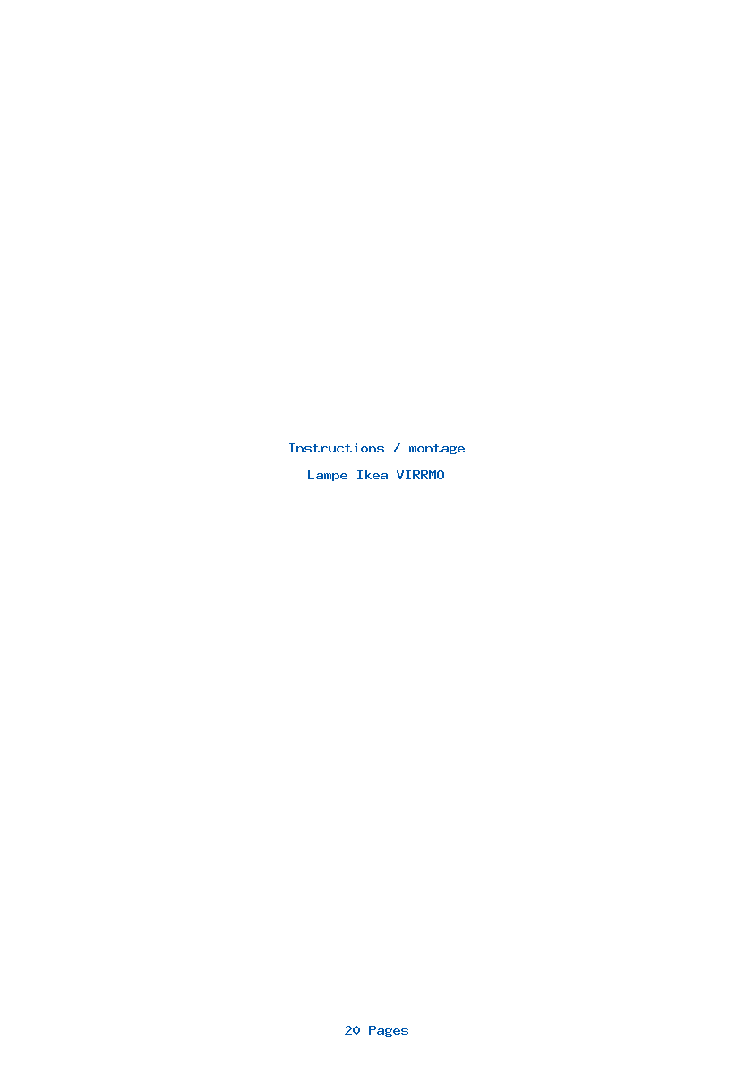 Page 1 de la notice Instructions / montage Ikea VIRRMO