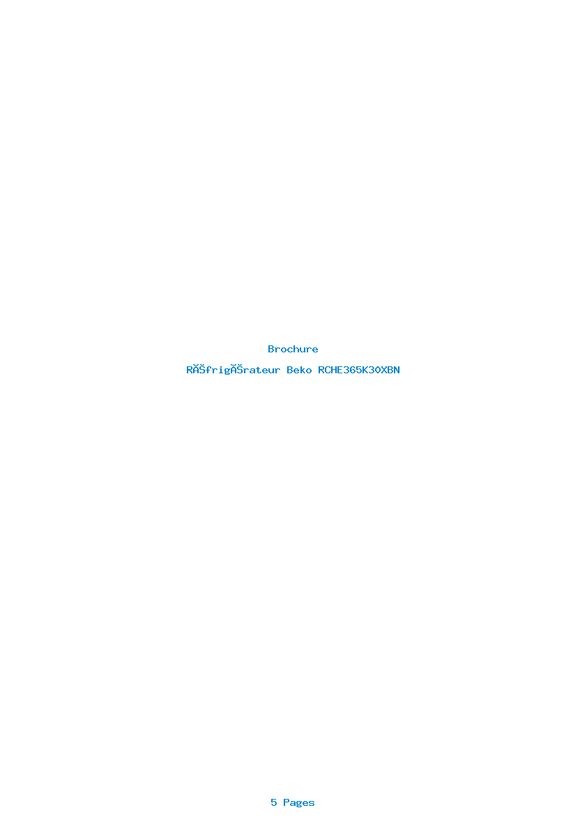 Page 1 de la notice Brochure Beko RCHE365K30XBN