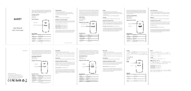 Página 1 del manual Manual de usuario Aukey PA-Y9