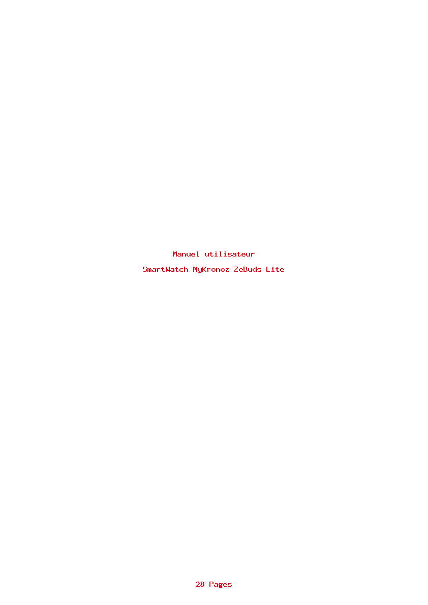 Page 1 de la notice Manuel utilisateur MyKronoz ZeBuds Lite