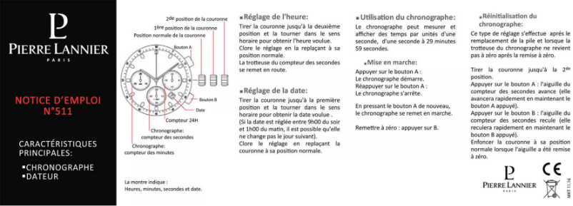Page 1 de la notice Manuel utilisateur Pierre Lannier Capital 224G164